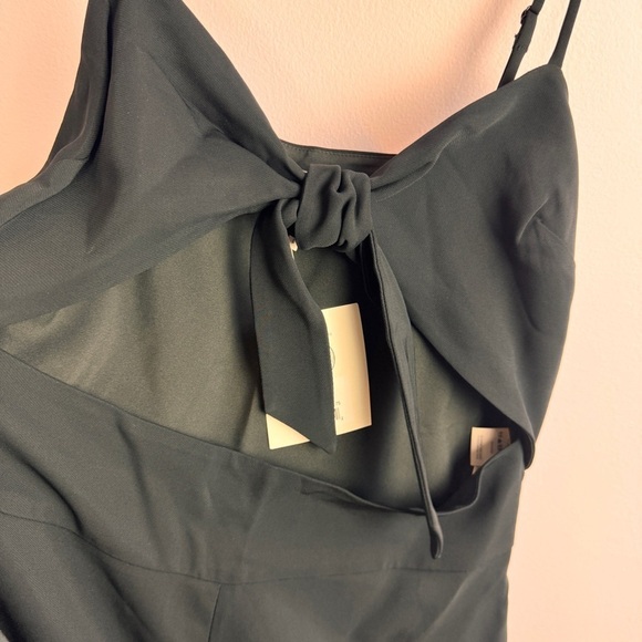 NEW Lita by Ciara size L Revolve Tie Front Jumpsuit in Black - Picture 7 of 7